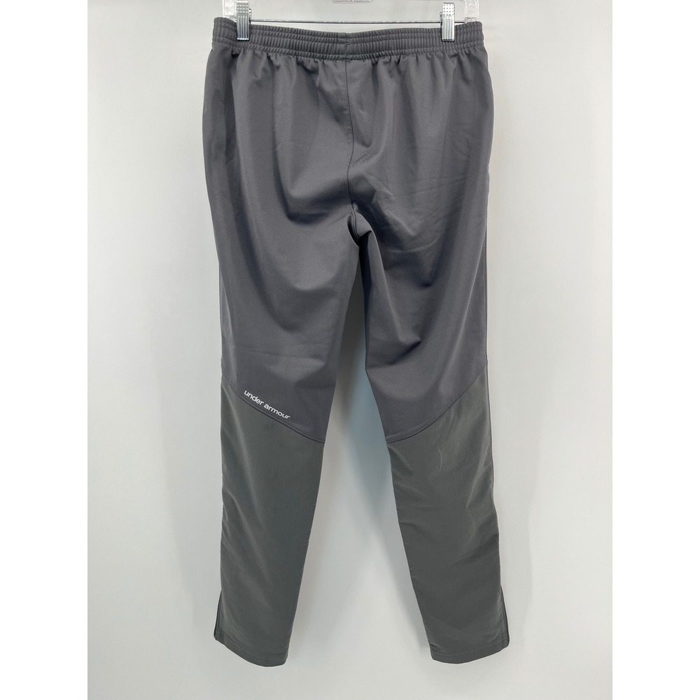 Under Armour Track Pants Mens Medium Gray Fitted Ankle Zip 1280389-040 - Picture 2 of 9